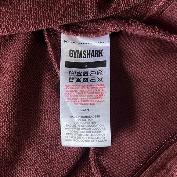 Gymshark Cropped Hoodie Women’s Small Pullover Maroon Full Zipped - Picture 7 of 9